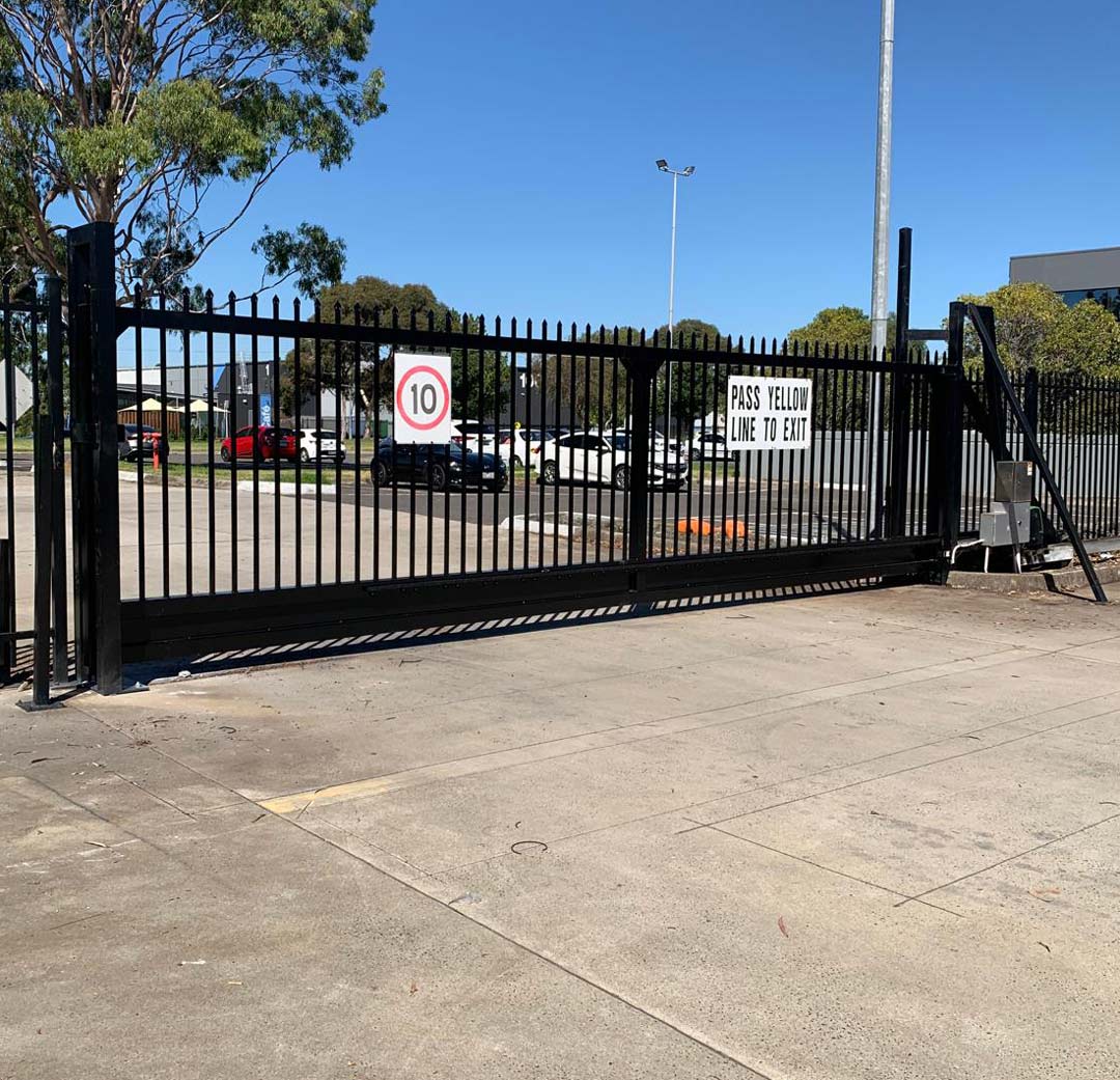 Completed industrial gate repair Melbourne project by National