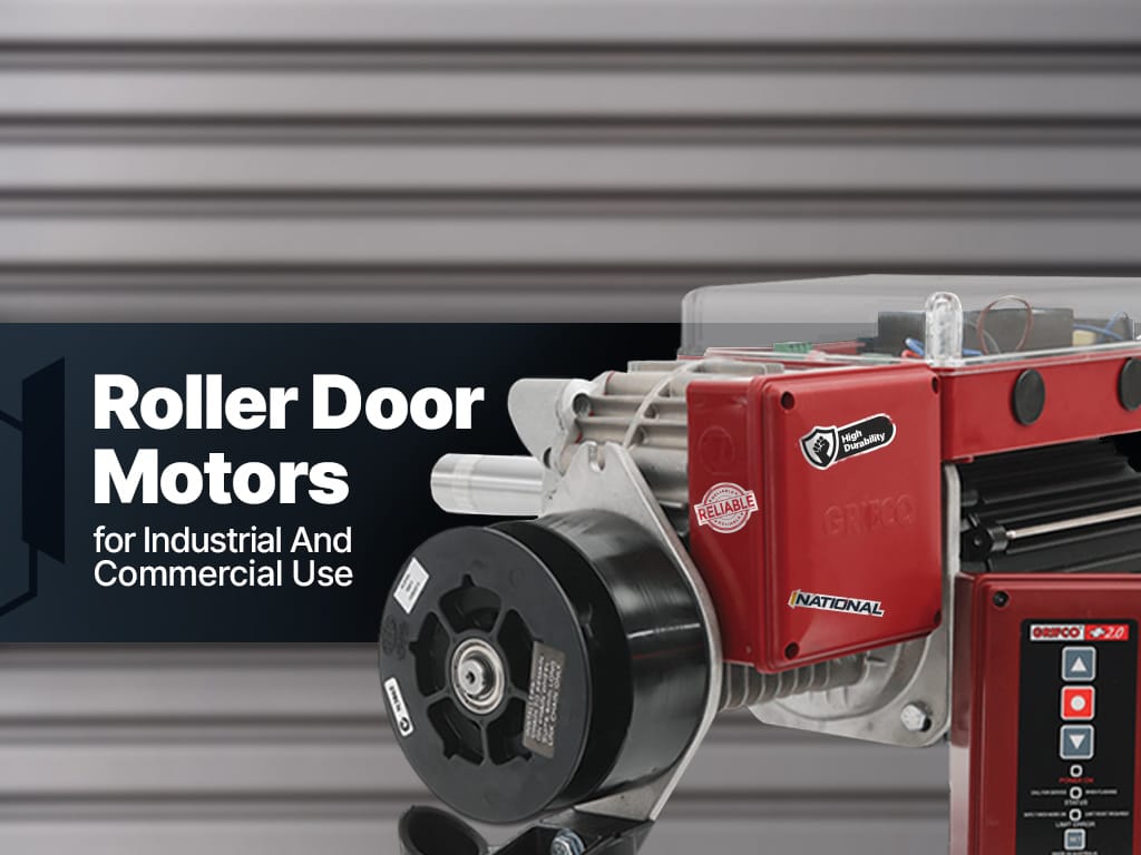 Automatic door opener on high-cycle industrial garage roller door