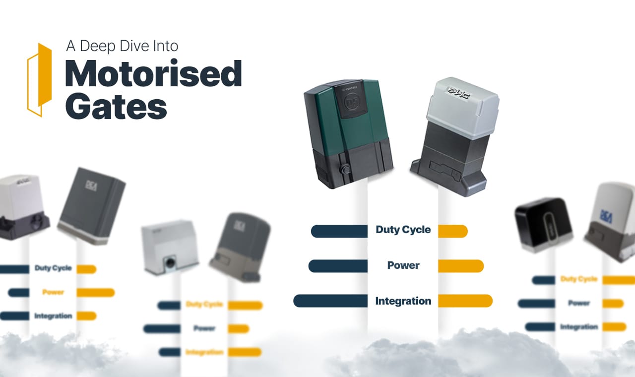 a comparison of different motorsied gates from different brands